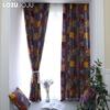 1PC LOZUJOJU Bohemian Retro Ethnic Style Cotton Linen Printed Semi Blackout Curtains for Small Window Kitchen Bedroom Living Room Balcony Home Decor