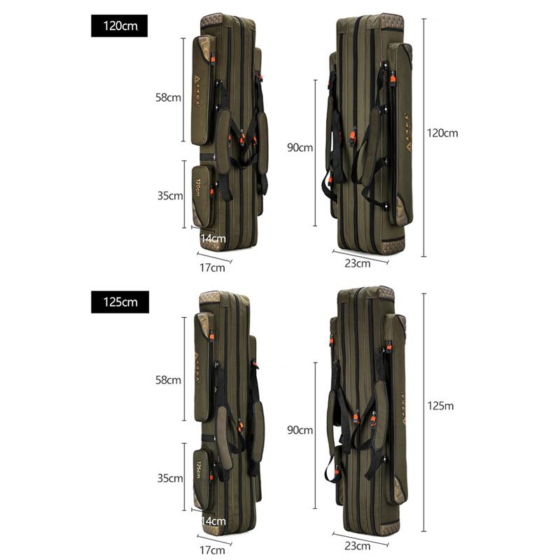 Fishing Rod Bag, Large-capacity Waterproof Fishing Bag, Thickened Sea Rod Bag, Big Belly Bag, Wheel Fishing Gear Bag, Fishing Storage Bag