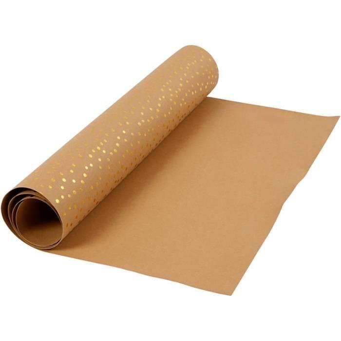 Papier lavable - Brun clair - 50 cm x 1 m - Latex - Cellulose - Imprimé cuir