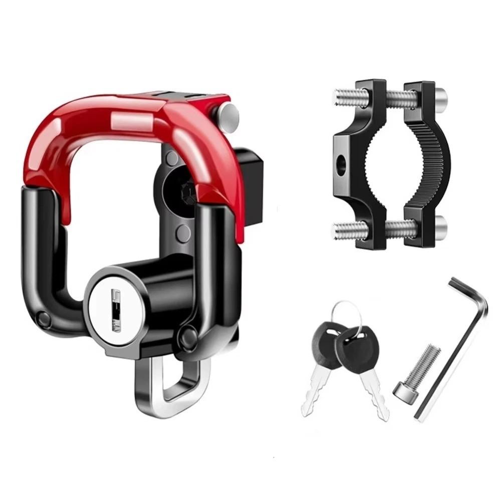 

Aluminum Zinc Zinc Alloy Motorcycle Helmet Hook Double Hook Motorbike Hook Helmet Hanger Bicycle Use червоний