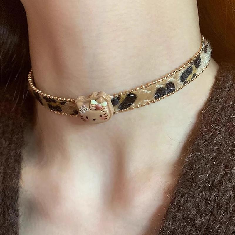 Mädchenstil Weinrot Leder Kreuz Choker Schlüsselbein Kette Aufhellendes Halskette