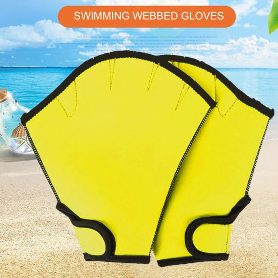 1 paire de gants palmés de natation, entraînement de résistance à l'eau pour hommes et femmes débutants, Fitness aquatique, plongée, palmes à main, pagaies, équipement de nageur