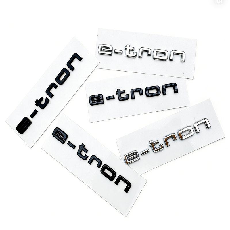 e-tron mark emblem car stickers for f2 new logo pure electric tail rear refit displacement sign decoration label accessories