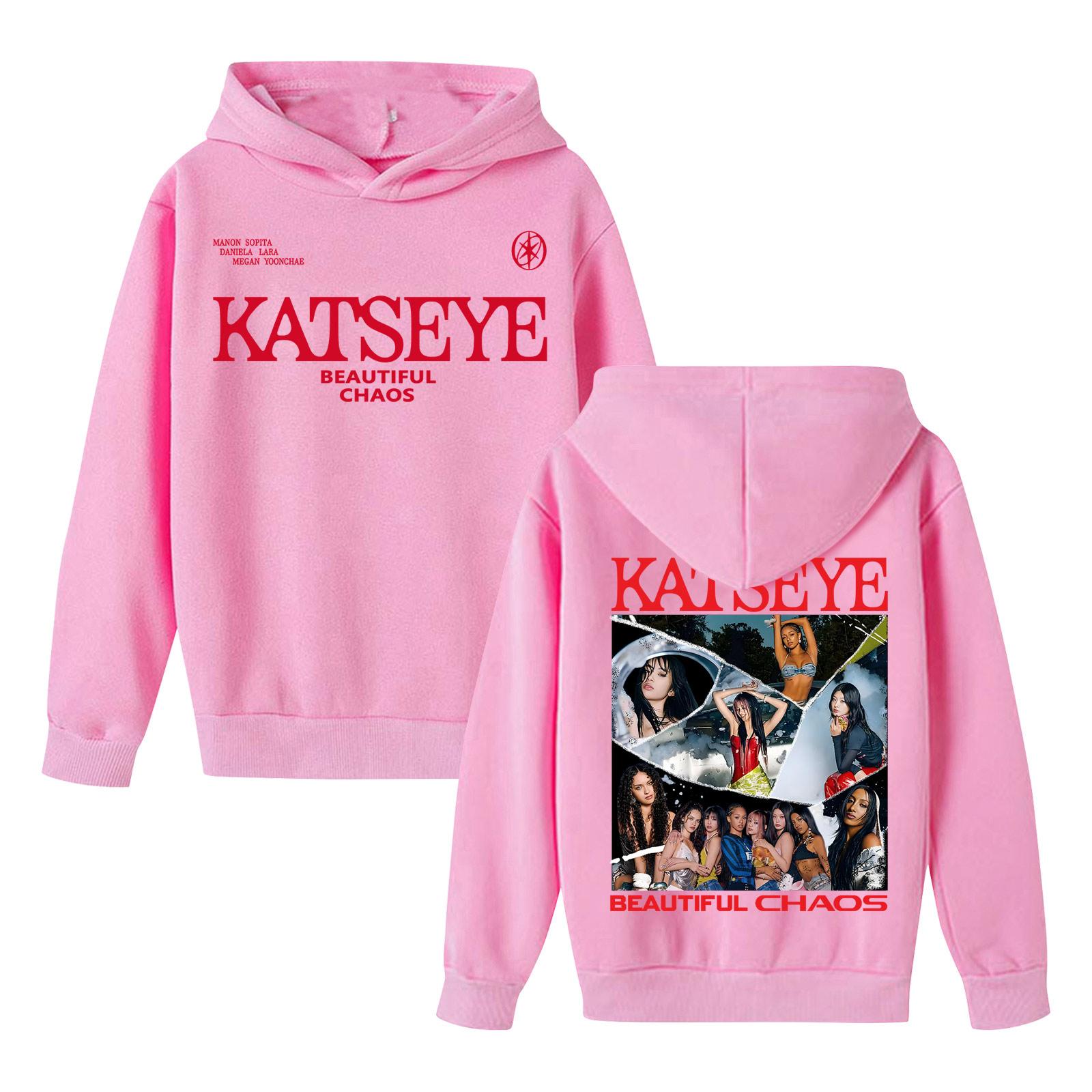 

Kids Long Sleeve Loose Pullover Letter Print Drawstring Hooded Sweatshirt 100 рожевий