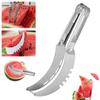 Watermelon Slicer Cutter - Stainless Steel Melon Cutter -Watermelon Cutter Slicer Tool -Watermelon Cutting Fork - Multifunctional Fruit Fork