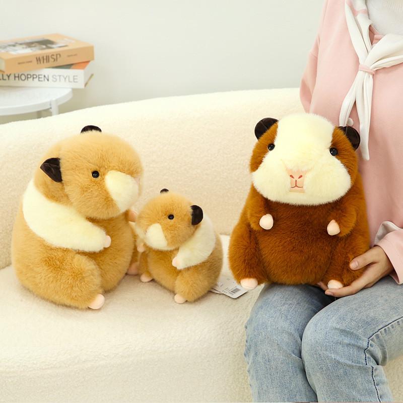Plush Guinea Pig Toy Sitting Cavy Doll Stuffed Animal Cartoon Home Decor Gift