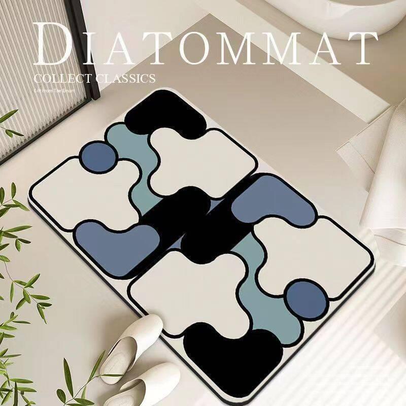 Creative Irregular Shape Diatom Mud Bathroom Mat - Non-slip, Quick-Dry, Water Absorbent