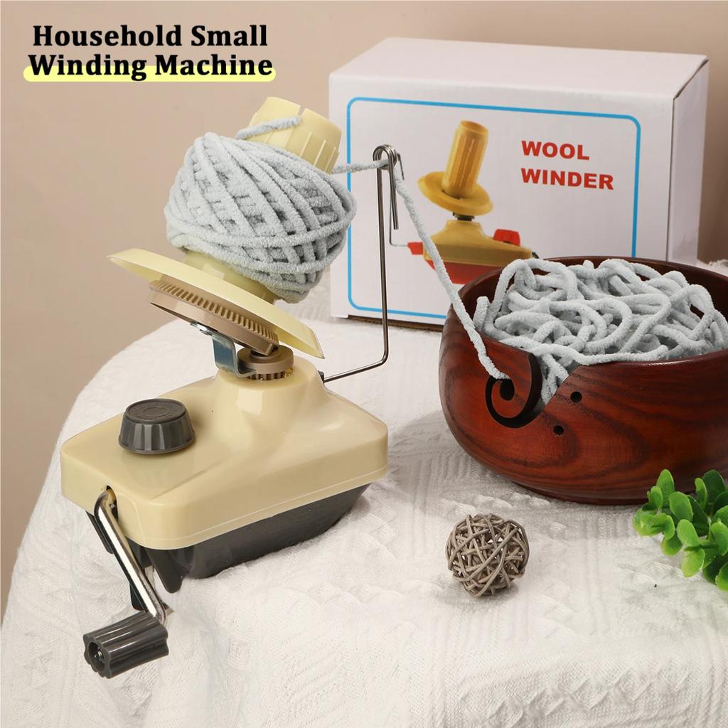 Portable Hand Operated Yarn Winder Fiber Wool Manual Handheld Winder Machine for DIY Sewing Making Accessories String Ball Maker