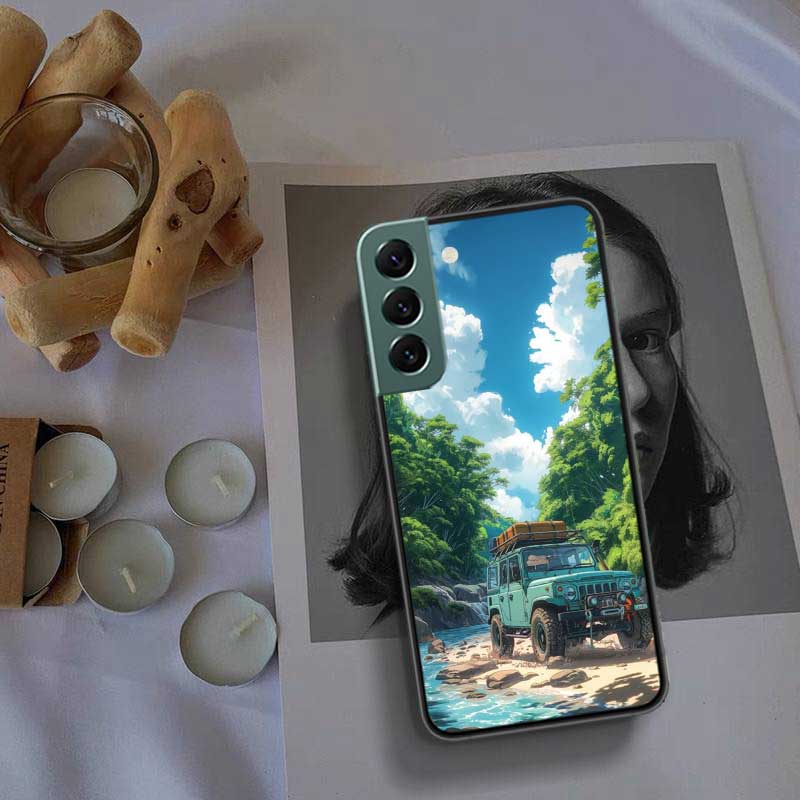 Off Road Vehicle Tourism Scenery Phone Case For Samsung Galaxy S22 S25 Ultra S21 S10 Plus S26 Edge S20 S23 S24 FE Cover Sili