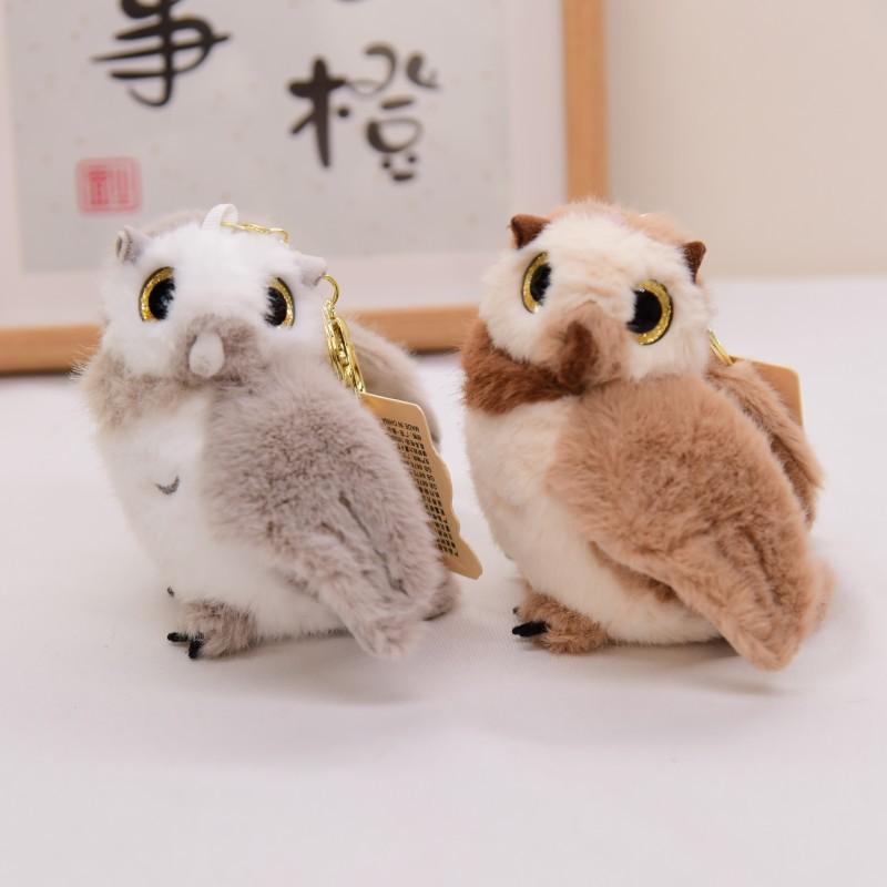 1 Piece Cartoon Chubby Parrot Sparrow School Bag Keychain Cute Bird Plush Pendant Exquisite Birthday Gift Car Decoration