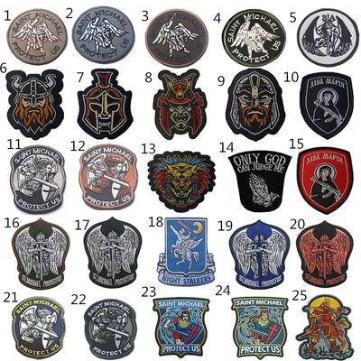 SAINT MICHAEL PROTECT US Odznak Háček Vyšívané nášivky Vojenské taktické oděvy Nášivky Náramky na čepice Batohy Insignie Dekorativní
