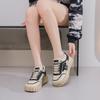 Fashion Perforated Ecoleather High Heels Shoes For Women Big Sneakers Dark Blue Shoes Sport Low Cost Best-selling Trainers