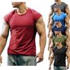 Pánská trička Módní krátkorukává fitness košile pro kulturistiku pro muže Tréninkové úzké bavlněné tričko Topy