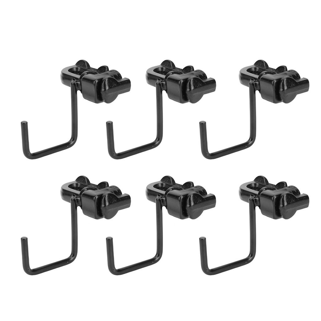 6PCS L Track Hook Double Stud Tie Down Fitting Carbon Steel for Truck Bed Trailer Cargo Control Pickup RV ATV