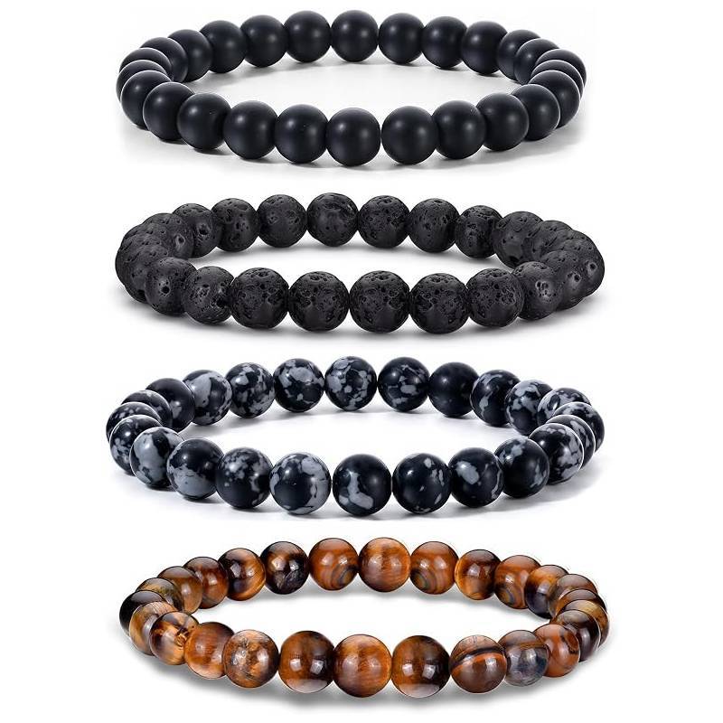 Stone Geometric Beaded Bracelet For Men Women Fashion Jewelry Gift