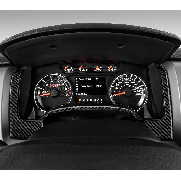 Car Carbon Fiber Dashboard Trument Panel Strip Sticker Cover Interior Trim Decal for Ford F150 2009 2010 2011 2012 2013 2014 Accessories