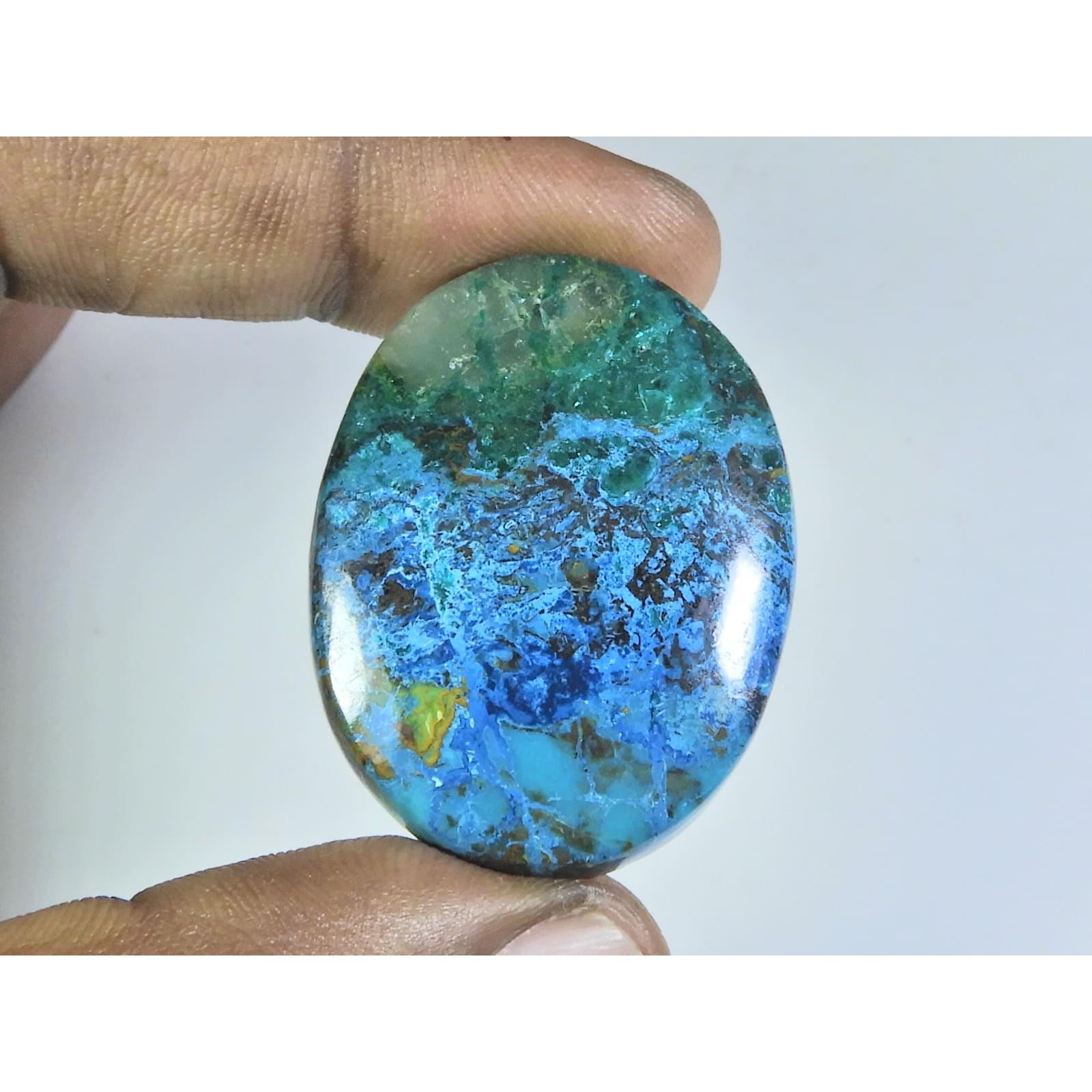 

28X37X06MM Natural Shattuckite Oval Shape Cabochon Loose Gemstone 69Cts. D-142