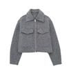 2024 Autumn/Winter Women's Casual Tweed Jacket with Lapel and Pocket