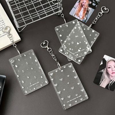 Transparenter Fotokartenhalter Acryl Kpop Idol Karten Schutzhülle Kredit-ID Bankkarten Foto-Display-Halter Schülerkartenetui