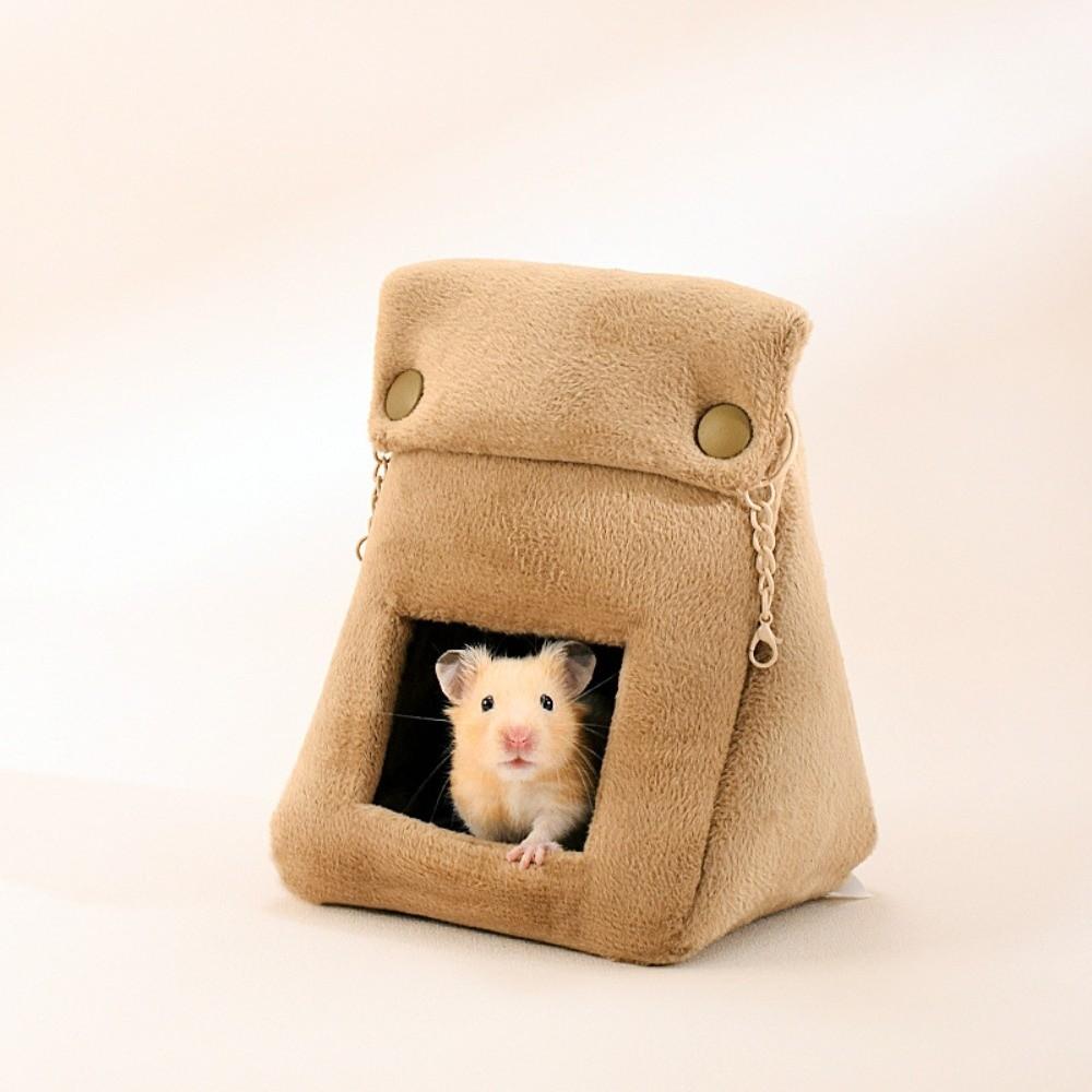 Warm Bread Bag Hamster Nest Windproof Plush Pet Bed Cute Hamster Cotton Nest  Cage Accessories