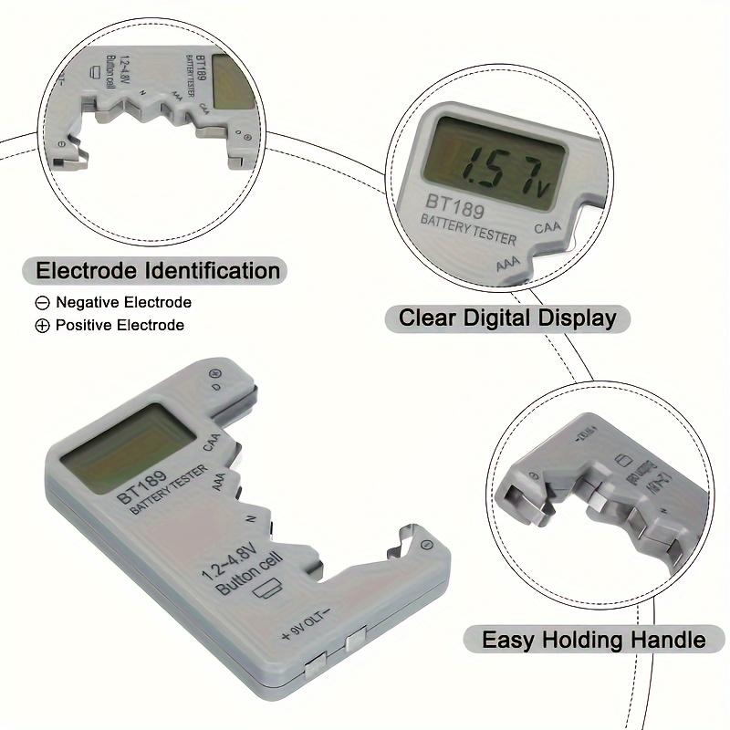 1pc LCD Display Battery Tester, Battery Capacity Detector, Portable Digital Display Battery Voltage Measurement Tool