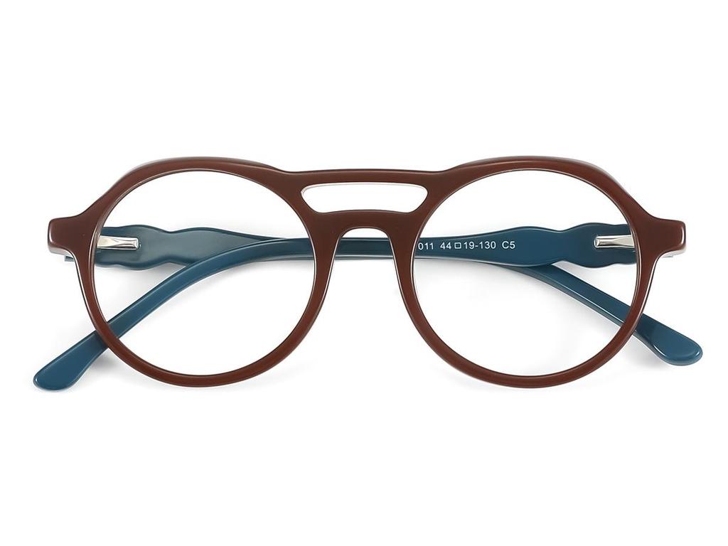 New High-End Retro Aviator Glasses with Slimming Design - Model 2701