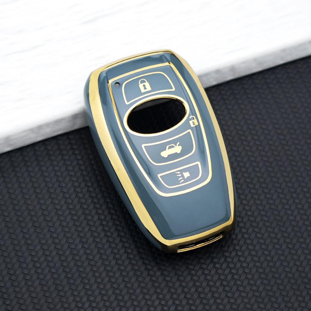 Smart Key Fob Cover for Subaru WRX STI XV Crosstrek Legacy BRZ Forester Impreza Outback 3/4 Buttons Key Protective Holder Chain