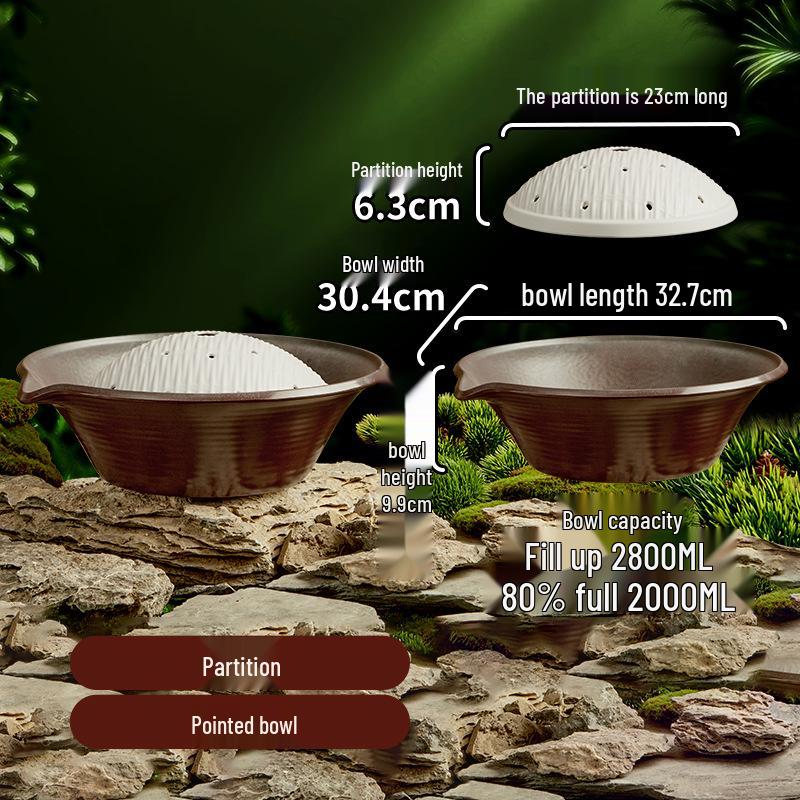 Melamine Plate for Gourmet Hot Pot, Barbecue & Shrimp: Mountain & Field Design