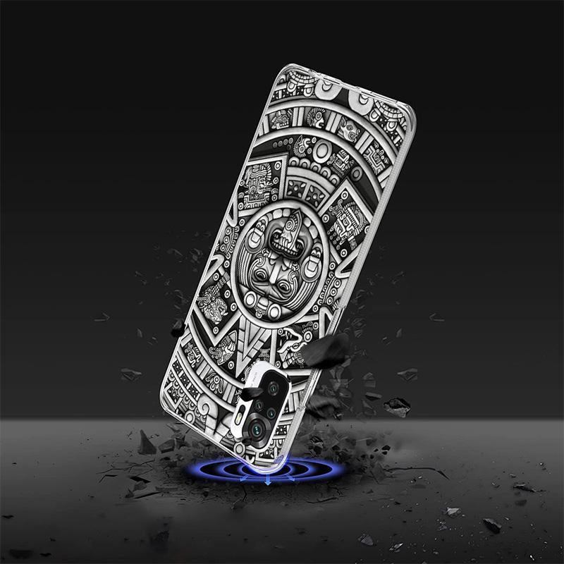 Mayan Stone Totem Pole Phone Case For Xiaomi Redmi Note 15 14 13 12S 12 Pro Plus 11S 11E 11 11T 10S 10 Art Soft Pattern Cover Re