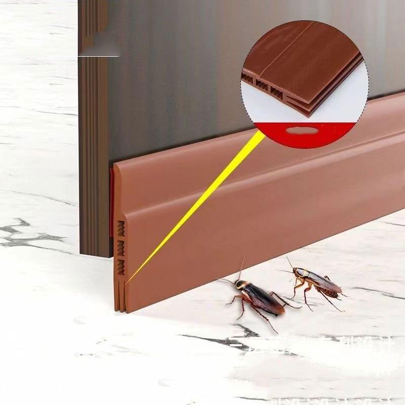 

Уплотнитель для двери от сквозняков для низа двери, регулируемый уплотнитель, дверной уплотнитель для холодной изоляции, поддверный уплотнитель, блокиратор шума 90cm/35.43inch коричневый