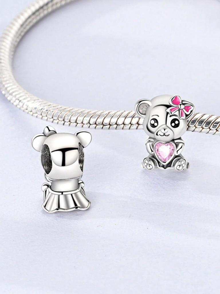 Charms Plata Cute Leopard Little Fox Panda Beads Copper Plated Fit Copperoriginal Bracelet For Jewelry Making Diy Charm