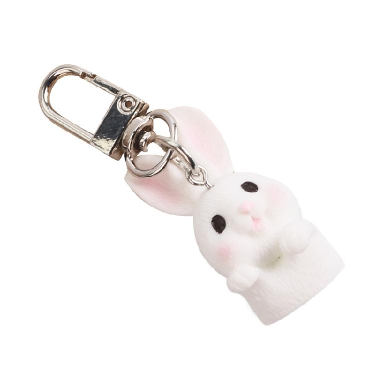 Bunnies Keychain Rabbit Key Rings Keychain Backpack Charm Bag Pendants Women Men