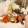20Cm Kawaii Small Animals Cartoon Plush Toy Lying Monkey Red Panda Bear Sloth Capybara Doll Hand Size Plushie Appeasing Gift