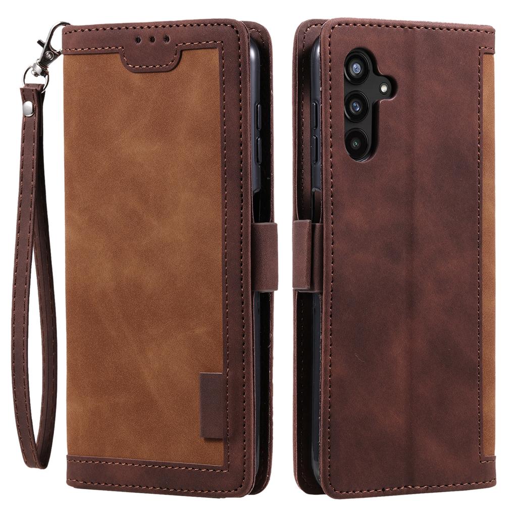 For Samsung Galaxy S25 FE Case RFID Blocking Wallet Stand Leather Phone Cover with Wrist Strap