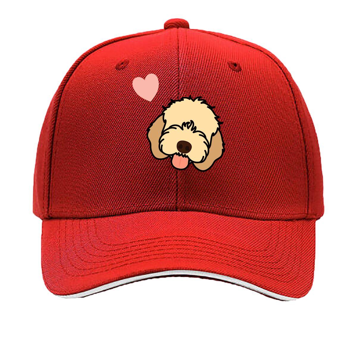 Cute Dog Pet Portrait Art Sandwich Baseball Cap One Size