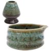 Ceramic Matcha Bowl and Whisk Set Sturdy Elegant Easy To Clean Matcha Mixing Bowl Kit Heat Resistant Japanese Tea Kit for