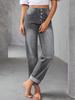 2023 Spring & Autumn Women's Casual Loose Slimming Straight-Leg Culottes Jeans