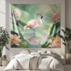 1pc Flamingo Animal Print Tapestry Living Room Wall Art Decoration Background Cloth Machine Washable Space Pendant