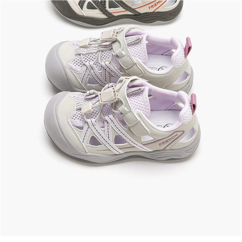 Children's sports sandals anti-kick girls' bag head shoes summer new casual boys anti-kick hollow wading shoes