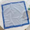 New Striped Cotton and Linen Headband Silk Scarf Small Square Scarf Women's Spring and Autumn Thin Scarf Tied Bag Decorative Neck Scarf Headscarf