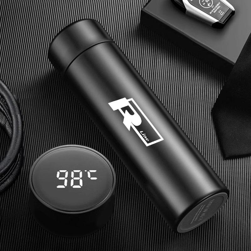 500ML Car Vacuum Cup 304 Stainless Steel Thermos Flask For VW GTI Polo Golf Passat Tiguan Arteon Touareg CC Taigo Caddy Jetta