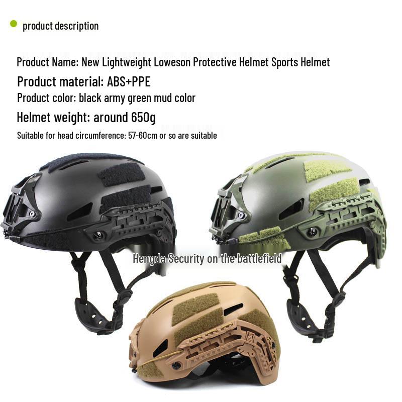 Lowa Xun Tactical Mountaineering Helmet - Lightweight Military Fan Helmet for CS