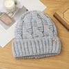 Outdoor Cold proof Casual Knitted Wool Hat In Winter Newly Added Velvet Thickened Warm Hat Versatile Big Head Flange Hat