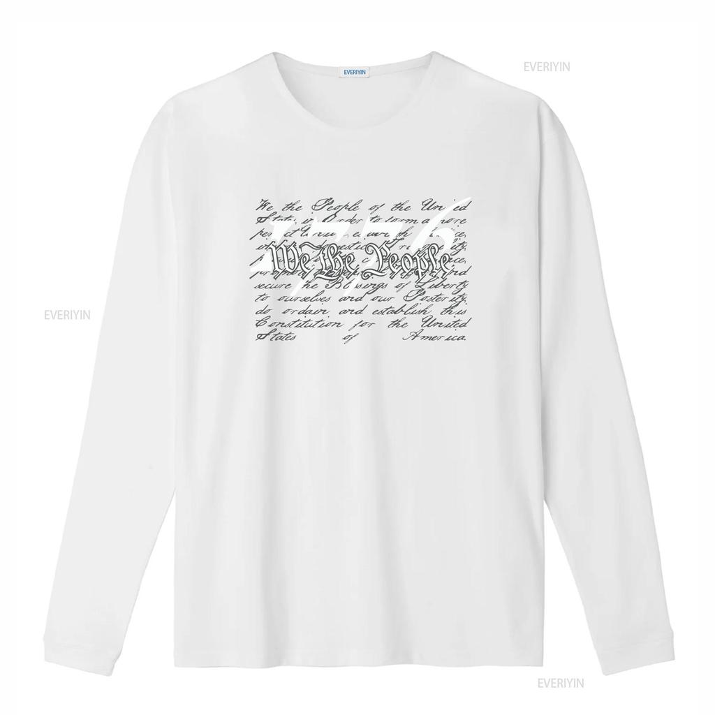 Preamble To the US Constitution 1776 We People T Shirt Vintage Washed Slightly Homme Breathable Stylish Top For Everyday Wear