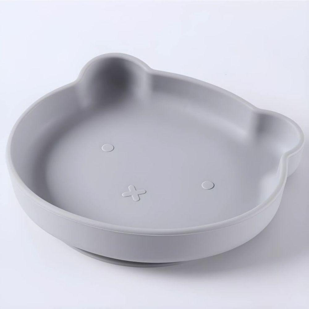 Non-Toxic Silicone Tableware Set Children Cartoon Dinner Plate Water Cup Fork Spoon Baby Auxiliary Food Bowl Baby Silicone Bowl