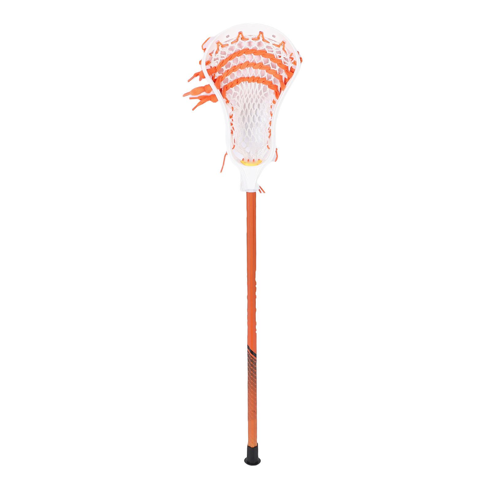 Crosse de Lacrosse pour Tout-Petit Alliage d'Aluminium Antidérapant 24 Pouces Structure Robuste Jouet Amusant Crosse de Lacrosse Orange