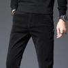 Autumn Winter Men's Corduroy Stretch Casual Slim Straight Velvet Thicken Men's Trousers Youth Pants