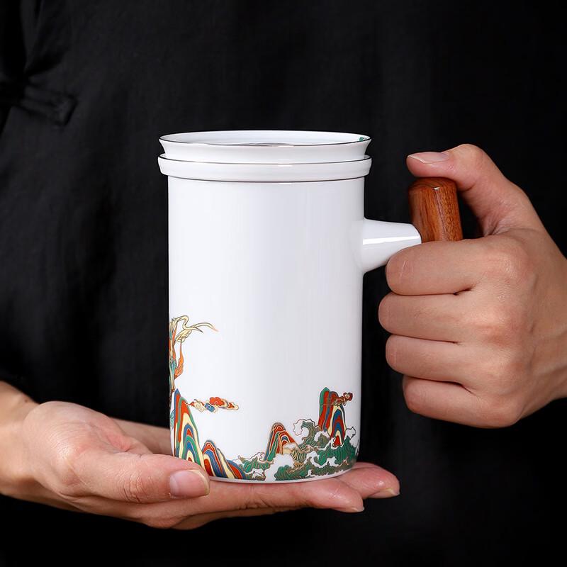 Elegant Ceramic Tea Brewing Mug