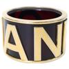 CHANEL Logo bangle Bangle Dark brown / goldUsed