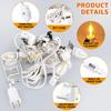 Accessory Cord with 10 Led Light Bulb, LED Light Bulb C7 Cord Clip Lights Christmas Cabin, for Christmas Village Houses Craft Decoration